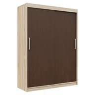 Szafy - Akord Fabryka mebli SZAFA PRZESUWNA 150cm CLP MONO SONOMA/WENGE OP0LSZASONWENBL150CLP - miniaturka - grafika 1