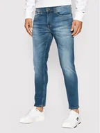 Spodnie męskie - Tommy Jeans Jeansy Austin DM0DM09550 Niebieski Slim Fit - miniaturka - grafika 1