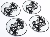 Zabezpieczenia dla dzieci - Pogu, Odblaskowe naklejki na koła wózka, Sowy - miniaturka - grafika 1