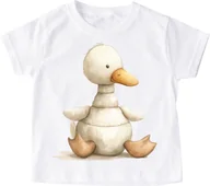 Koszulki dla dziewczynek - koszulka z gąską dla dziecka wzór fajne3 - miniaturka - grafika 1