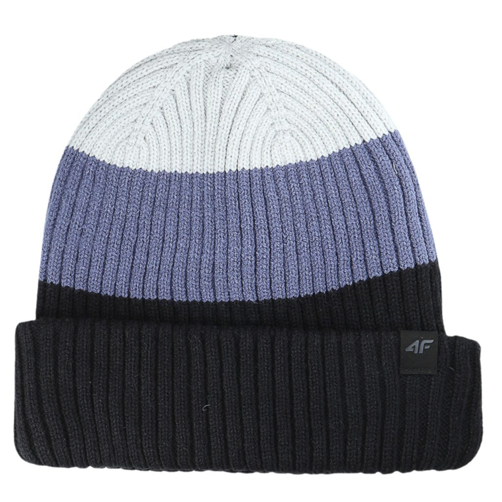 Czapka męska zimowa beanie 4F 4FWAW25ACAPM629-20S Czarny Roz. M