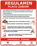 Akcesoria BHP - Tablica Regulamin placu zabaw 3, 48x60cm PCV 5mm - miniaturka - grafika 1