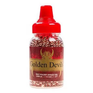 Golden Devils - Śrut stalowy okrągły BB - 1500 szt. - 4,5 mm - Amunicja do wiatrówek - miniaturka - grafika 1