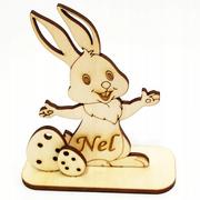 Wielkanoc - Zając Wielkanoc imię logo pisanka grawer ozdoba - miniaturka - grafika 1