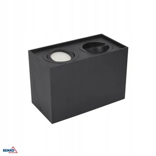 Downlight Ortal Regulowana 182X96 2XGU10 Max. 2x50W Czarna - Lampy sufitowe - miniaturka - grafika 1