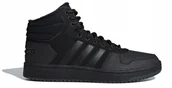Buty sportowe męskie - Buty Męskie Zimowe Adidas Hoops 2.0 MID B44621 Classic Ocieplane Black - miniaturka - grafika 1