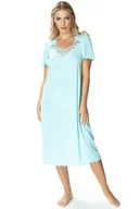 Koszule damskie - Koszula nocna damska Beatriz za kolano : Kolor - Turkusowy, Rozmiar - 58 - miniaturka - grafika 1