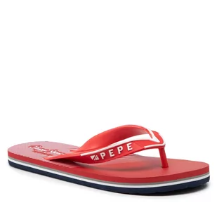 Pepe Jeans Japonki Pool PMS70117 Red 255 - Klapki i japonki damskie - miniaturka - grafika 1