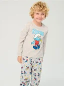 Piżamy chłopięce - Sinsay - Piżama dwuczęściowa The Smurfs - szary - miniaturka - grafika 1