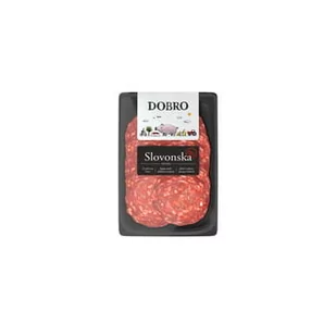 Salami Slovonska Plastry 80 G Dobro - Pasztet i przetwory mięsne - miniaturka - grafika 1