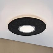 Lampy sufitowe - Paulmann Inteligentna lampa sufitowa Tulga, możliwość ściemniania, aluminiowy / szary / cynkowy, salon / jadalnia, tkanina / materiał / jedwab, nowoczesny - miniaturka - grafika 1