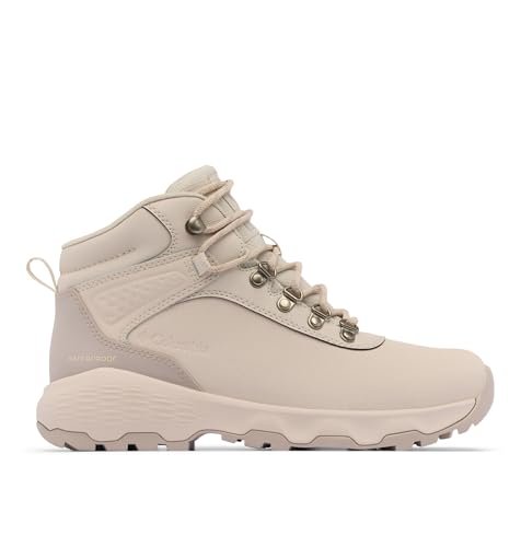 Columbia Damskie buty trekkingowe Newton Wander ze skóry średniego stanu, ciemny kamień/miękki taupe, 10