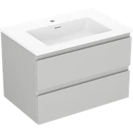 Szafki łazienkowe - Mexen Orio szafka łazienkowa 70 cm z umywalką Otis, 2 szuflady, szara mat/biała mat - 91A10-07047-2-BFF62-W18M01 - miniaturka - grafika 1