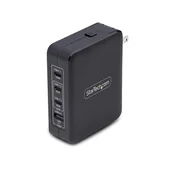 Ładowarki do telefonów - StarTech 3114GCU-WALL-CHARGER ładowarka do urządzeń przenośnych Uniwersalne Czarny Prąd przemienny Szybkie ładowanie Wewnętrzna - miniaturka - grafika 1