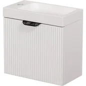 Szafki łazienkowe - Szafka łazienkowa wisząca z umywalką biały mat 40 cm Fresco Gante - miniaturka - grafika 1