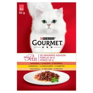 Purina Gourmet mon Petit Pokarm dla kotów MIX Drobiowy 6x50g 23552-uniw - Mokra karma dla kotów - miniaturka - grafika 1