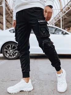 Spodnie męskie bojówki czarne Dstreet UX4218-XL - Spodnie męskie - miniaturka - grafika 1