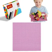 Klocki - Evi, Płytka konstrukcyjna do klocków - różowa - miniaturka - grafika 1