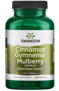 Witaminy i minerały - SWANSON Cinnamon Gymnema Mulberry complex 120 kaps - miniaturka - grafika 1