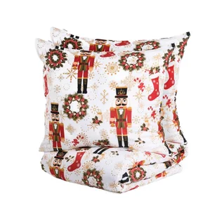 HOMLA Komplet pościeli NUTCRACKER biały z nadrukiem 160x200 cm - Pościel HOMLA Komplet pościeli NUTCRACKER biały z nadrukiem 160x200 cm - Pościel - miniaturka - grafika 1