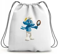 Torby szkolne - PLECAK WOREK SMERFY SZKOLNY NA BUTY WF - miniaturka - grafika 1