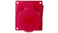 Gniazdka elektryczne - Gniazdo tablicowe skośne 32A 5P 400V /100x97/ czerwone IP44 425-6f9 - miniaturka - grafika 1