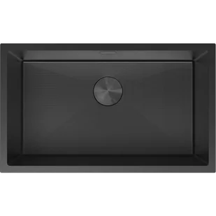 Mexen Trixo zlewozmywak stalowy 1-komorowy 750 x 440 mm, czarny HC - 6415751000-70HC - Zlewozmywaki - miniaturka - grafika 1