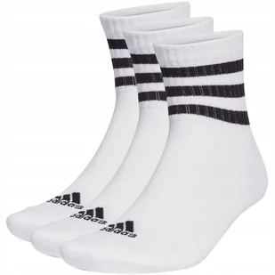 Skarpety adidas 3-Stripes Cushioned Sportswear Mid-Cut Socks 3P białe HT345 - Adidas - Skarpetki męskie Skarpety adidas 3-Stripes Cushioned Sportswear Mid-Cut Socks 3P białe HT345 - Adidas - Skarpetki męskie - miniaturka - grafika 1