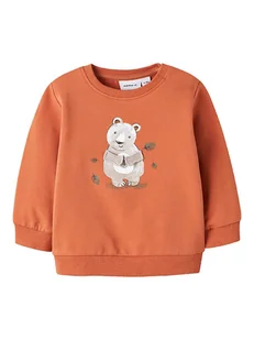 name it Bluza "Fun" w kolorze pomarańczowym - Bluzy i sweterki niemowlęce - miniaturka - grafika 1