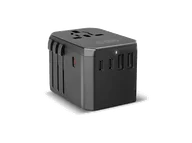 Ładowarki do telefonów - Adapter podróżny SBS GaN 70W EU UK USA AUS Czarny - miniaturka - grafika 1