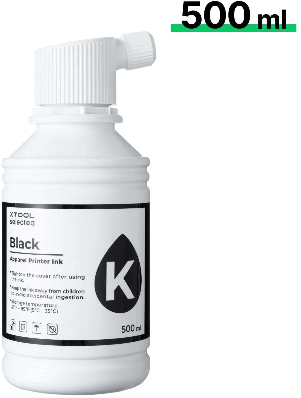 Tusz xTool xTool Selected Apparel Printer Ink - Black 500 ml P5020890