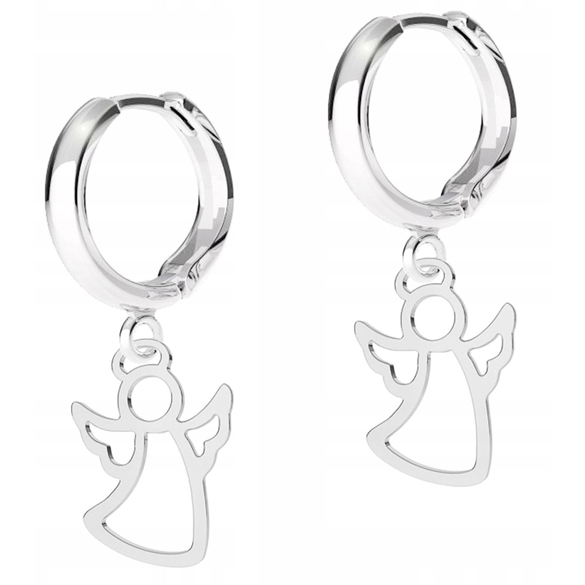 Kolczyki Srebrne z Aniołkami Anioły Aniołki Angel Chłopiec SREBRO 925