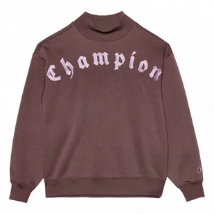 Damska bluza dresowa nierozpinana z golfem Champion Rochester Mock Turtle Neck Long Sleeves Sweatshirt - brązowa - CHAMPION - Bluzy sportowe damskie - miniaturka - grafika 1