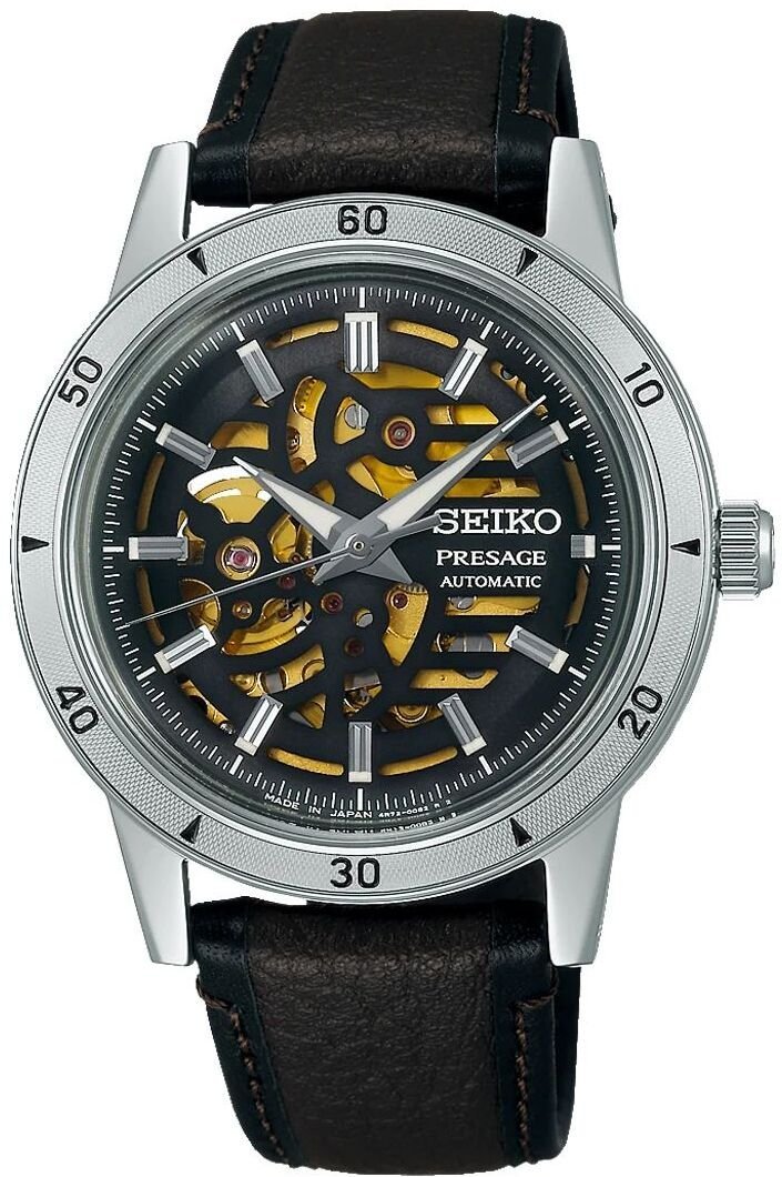 Zegarek Seiko Zegarek Męski Seiko Presage Style 60's Open Heart SSA461J1 39,5mm