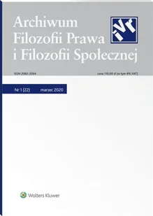 Archiwum Filozofii Prawa i Filozofii.. 1/2020 (22) - praca zbiorowa - Czasopisma - miniaturka - grafika 1