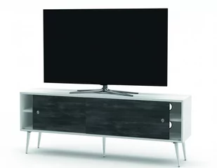 Drewniana Szafka Rtv Sonorous Retro Rtra-140-Wht-Bnw Szerokość 140 Cm - Szafki RTV - miniaturka - grafika 1