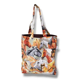 Torba shopperka torba shopper na zakupy konie - Torby i wózki na zakupy - miniaturka - grafika 1