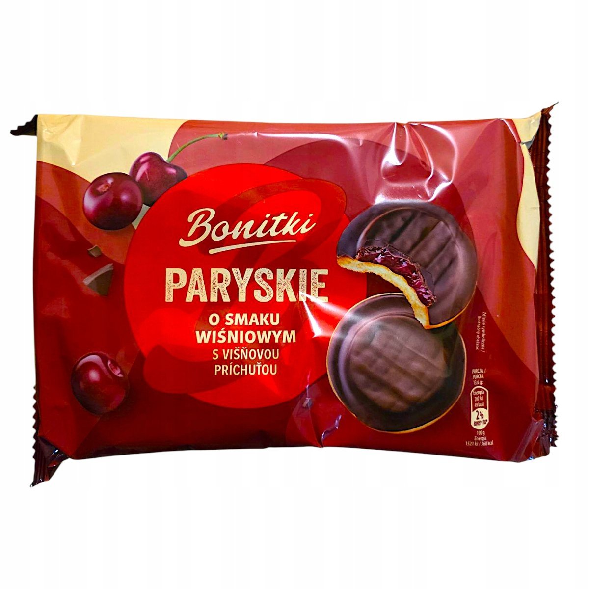 Biszkopty Bonitki o smaku wiśniowym 300g Paryskie