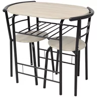 Stoły z krzesłami - vidaXL Stolik barowy/kuchenny + krzesła, MDF - miniaturka - grafika 1