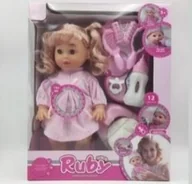 Lalki dla dziewczynek - Lalka + akcesoria 12 dźwięków pije i siusia 35cm - miniaturka - grafika 1