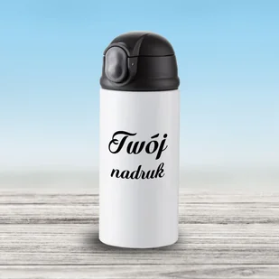 Dziecięcy bidon ze stali nierdzewnej z Twoim nadrukiem - biały - Butelki termiczne - miniaturka - grafika 1