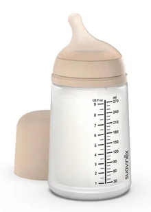 SUAVINEX BUTELKA ZERO ZERO 270ML REGULOWANY PRZEPŁYW 3m+ SILIKON - Butelki dla niemowląt - miniaturka - grafika 1