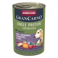 Mokra karma dla psów - animonda GranCarno Single Protein Superfoods Jagnięcina i amarant, żurawina, olej z łososia 24x400 g - miniaturka - grafika 1