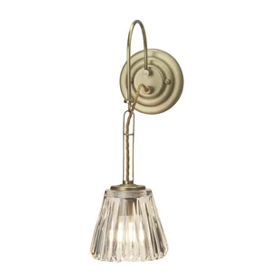 Elstead Lighting Kinkiet LAMPA ścienna BATH/DEMELZA BB szklana OPRAWA łazienkowa LED 3,5W IP44 mosiądz przezroczysta BATH/DEMELZA BB - Lampy ścienne - miniaturka - grafika 1
