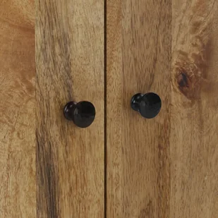 Szafka z 4 drzwiczek, 60x33x75 cm, lite drewno mango Lumarko! - Szafki do salonu - miniaturka - grafika 9