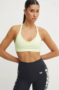 Roxy biustonosz sportowy Heart Into It kolor zielony gładki - Bielizna sportowa damska - miniaturka - grafika 1
