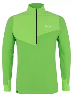 Bluzy sportowe męskie - Salewa Bluza polarowa w kolorze zielonym - grafika 1
