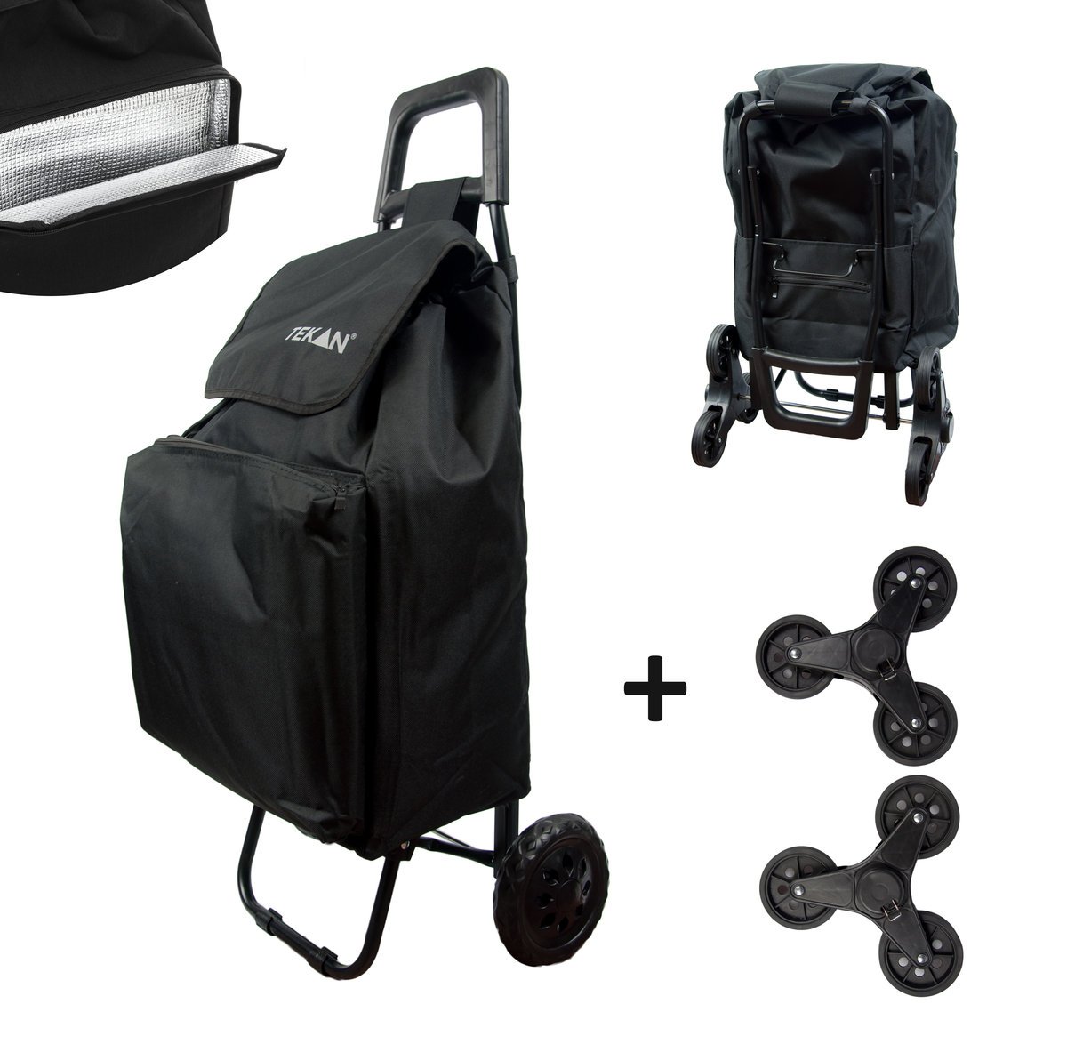 Wózek Torba Na Zakupy Kółkach Składana Termiczna