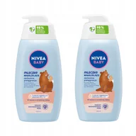 Kosmetyki kąpielowe dla dzieci - NIVEA BABY Mleczko nawilżające delikatne dla dzieci i niemowląt 2 x 500 ml - miniaturka - grafika 1