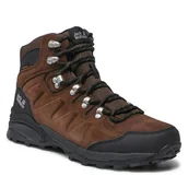 Buty trekkingowe męskie - Trekkingi Jack Wolfskin Refugio Texapore Mid M 4049841 Brązowy - miniaturka - grafika 1